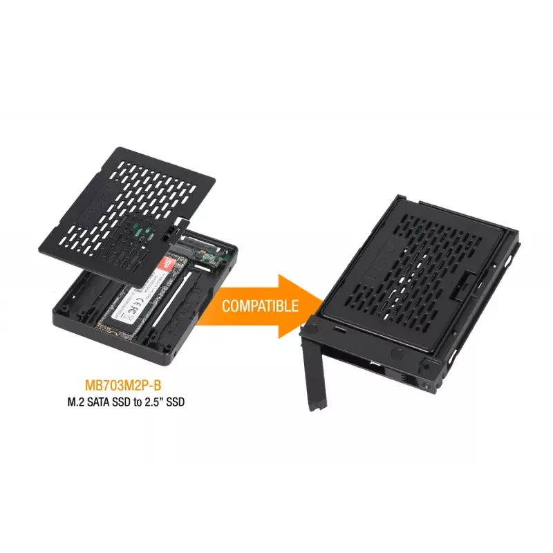 HDD Cage Icy Dock MB742TP-B Universal Kunststoff 134mm Breite