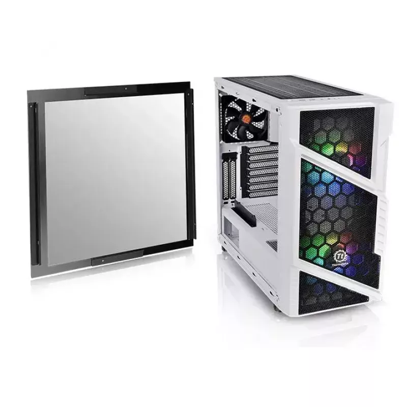 PC-Gehäuse Thermaltake Commander C31 TG Snow ARGB Edition Midi Tower Schwarz, Weiß