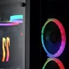 PC-Midi-Tower-Gehäuse RAIJINTEK Ponos MS — Schwarz, unterstützt 120/140-mm-Frontlüfter, 1× 120 mm hinten, HDD 3,5 Zoll, SSD 2,5 Zoll, 210×442×485 mm