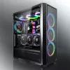 PC-Midi-Tower-Gehäuse RAIJINTEK Ponos MS — Schwarz, unterstützt 120/140-mm-Frontlüfter, 1× 120 mm hinten, HDD 3,5 Zoll, SSD 2,5 Zoll, 210×442×485 mm