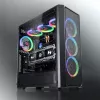 PC-Midi-Tower-Gehäuse RAIJINTEK Ponos MS — Schwarz, unterstützt 120/140-mm-Frontlüfter, 1× 120 mm hinten, HDD 3,5 Zoll, SSD 2,5 Zoll, 210×442×485 mm