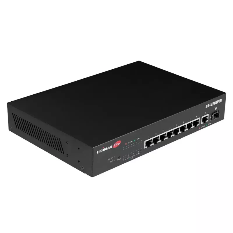 Managed Switch Edimax GS-5210PLG 8 Ports Gigabit Ethernet PoE Schwarz