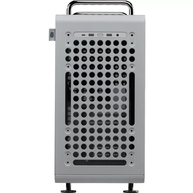 Computergehäuse Cooler Master QUBE 540 Moonstone — Mid-Tower mit gehärtetem Glas-Seitenteil (grau)