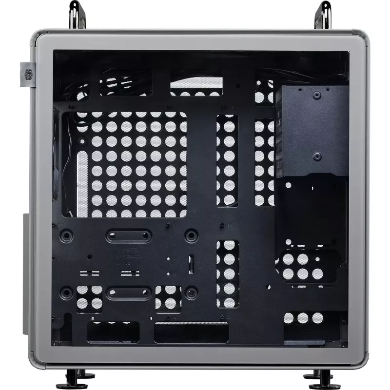 Computergehäuse Cooler Master QUBE 540 Moonstone — Mid-Tower mit gehärtetem Glas-Seitenteil (grau)