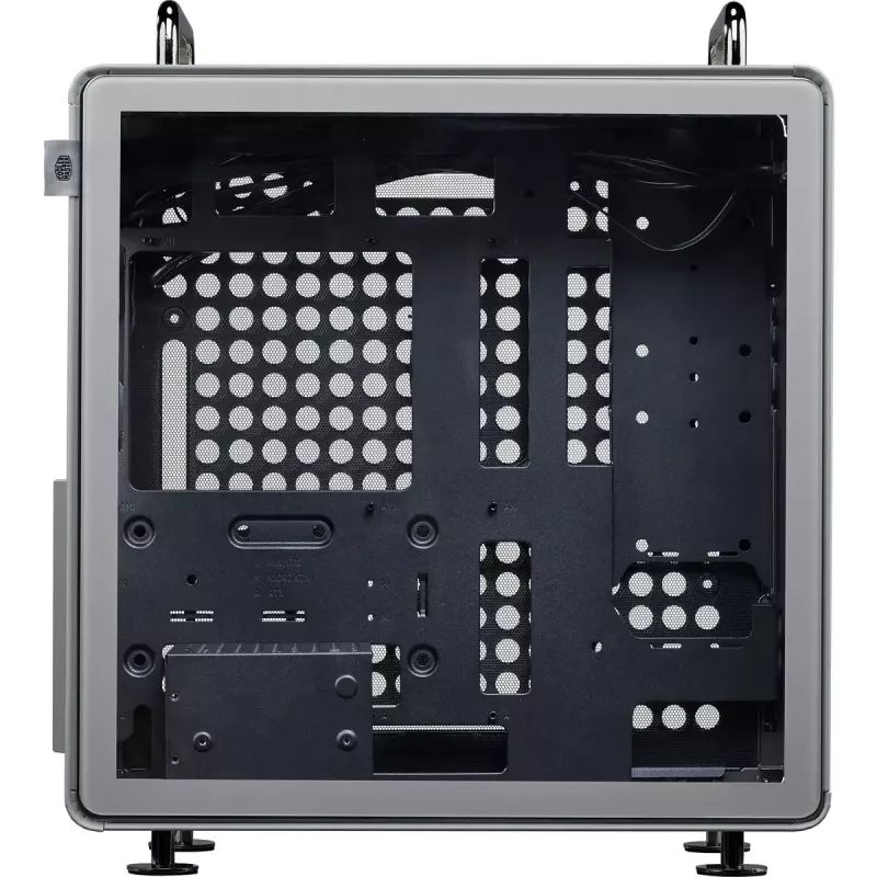 Computergehäuse Cooler Master QUBE 540 Moonstone — Mid-Tower mit gehärtetem Glas-Seitenteil (grau)