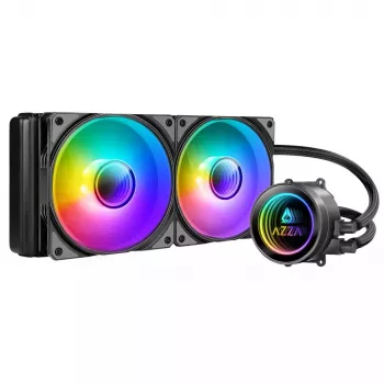 Flüssigkeitskühlungsset Azza LCAZ-240C-ARGB 12 cm Schwarz