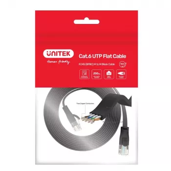 Ethernet-Kabel UNITEK Cat 6 UTP RJ45 20 m Schwarz