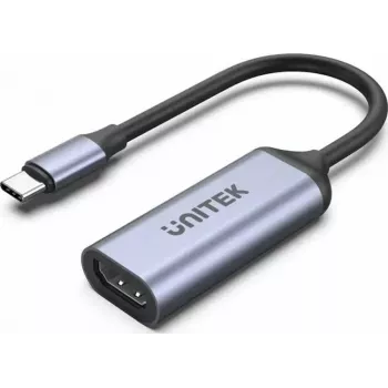 USB-C auf HDMI Adapter Unitek V1416B, grau, Einzelport-Videoausgabe