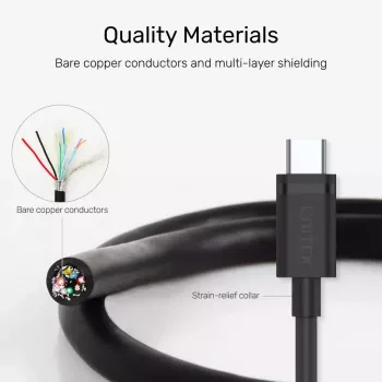 UNITEK USB-Kabel C14103BK-1.5M USB 3.2 Gen 1 USB A USB C Schwarz 1,5m