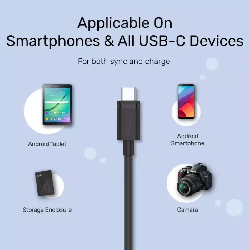 UNITEK USB-Kabel C14103BK-1.5M USB 3.2 Gen 1 USB A USB C Schwarz 1,5m