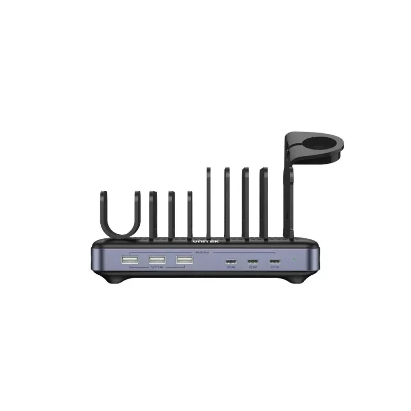 Ladegerät UNITEK HP6 Universal-Schnellladegerät AC Innen/Außen USB Typ-C 3 Anschlüsse