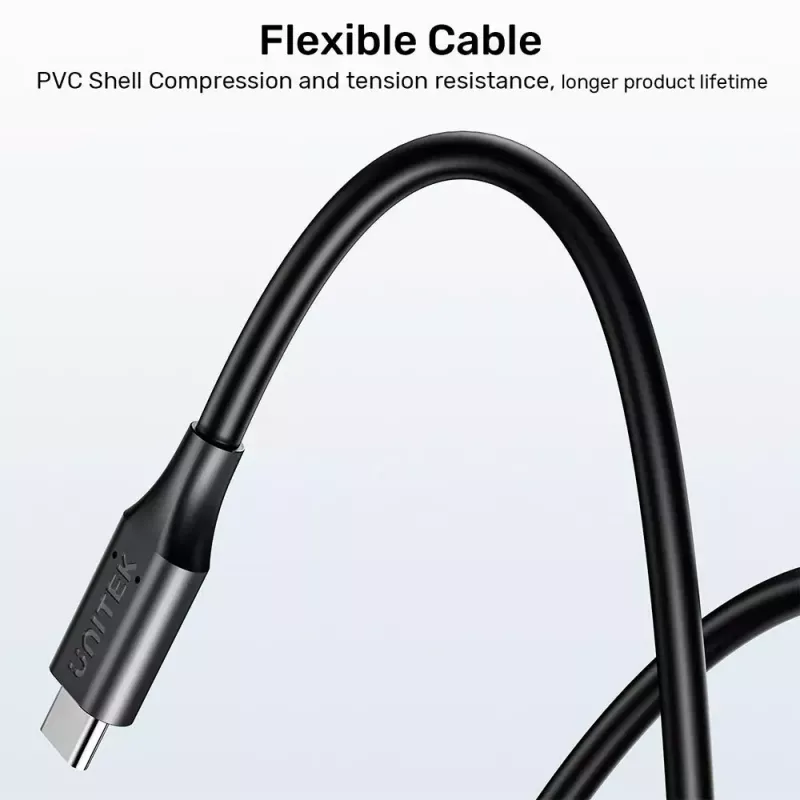 Stromkabel UNITEK C14115BK-1.8M USB-C DC 1,8 m 20 V 3,25 A