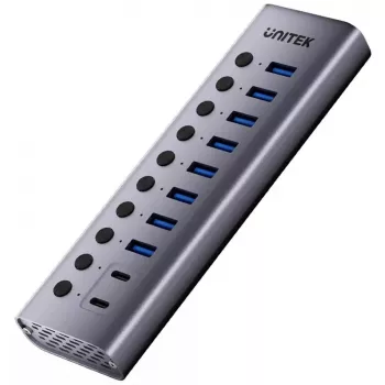 USB-Hub Unitek H1315B01-EU – 10-Port 5 Gbit/s mit einzeln schaltbaren Ports