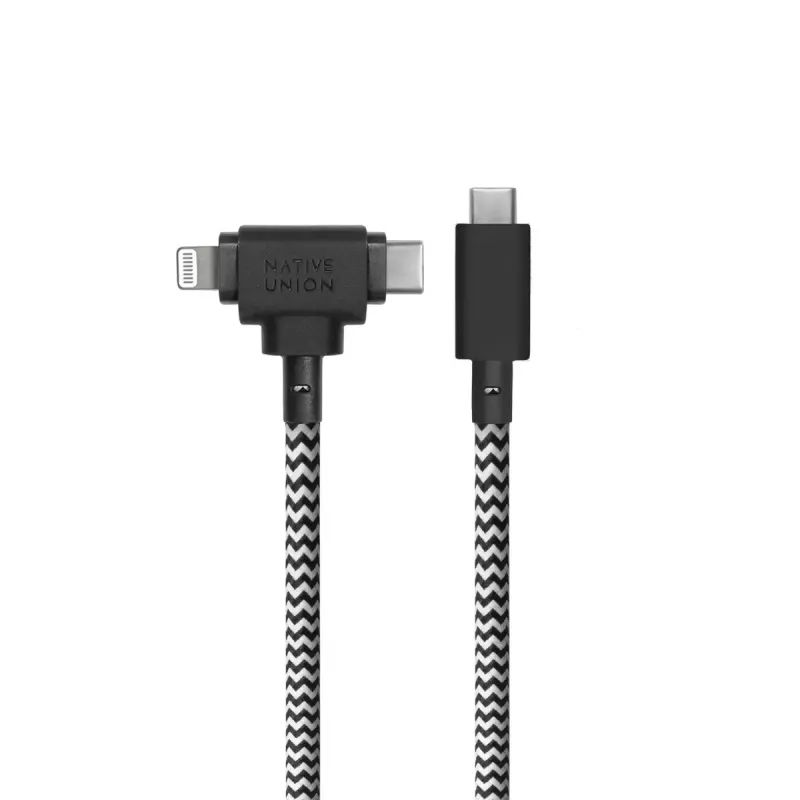 USB-C auf USB-C / Lightning Kabel Native Union Belt Kabel Duo, 1,5 m, Grün