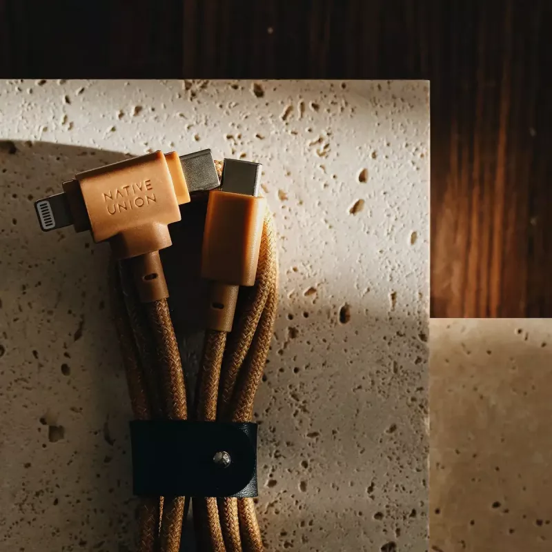 USB-C auf USB-C / Lightning Kabel Native Union Belt Kabel Duo, 1,5 m, Grün