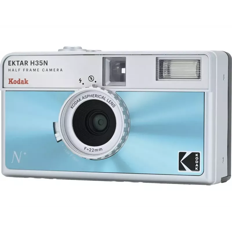 35mm Filmkamera Kodak EKTAR H35N Glazed Blue — Point-and-Shoot, Festobjektiv
