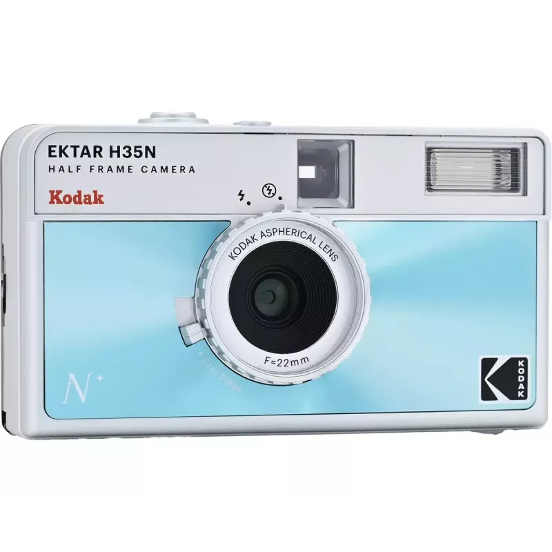 35mm Filmkamera Kodak EKTAR H35N Glazed Blue — Point-and-Shoot, Festobjektiv