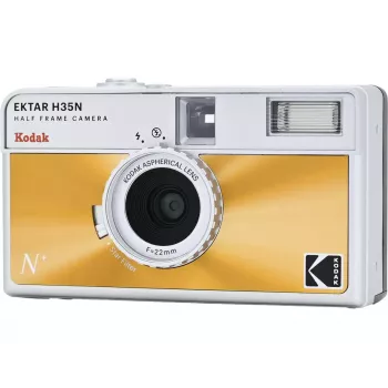 35-mm-Filmkamera Kodak EKTAR H35N glasiertes Orange — Point-and-Shoot, Festbrennweite