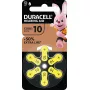 Duracell EasyTab Hörgerätebatterien Größe 10, 6er-Pack