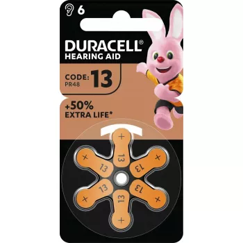 Hörgerätebatterie Duracell EasyTab 13 (PR48) 6er-Pack