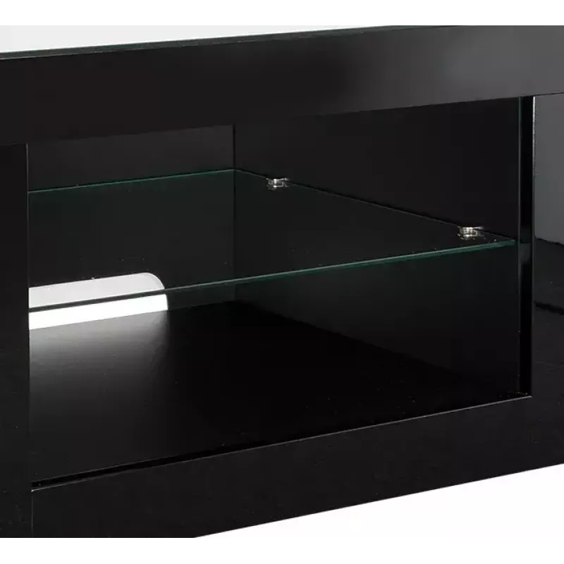 B-Tech Extra-Large TV-Schrank BT7565/B V2 Schwarz Glass Top 2 Shelves