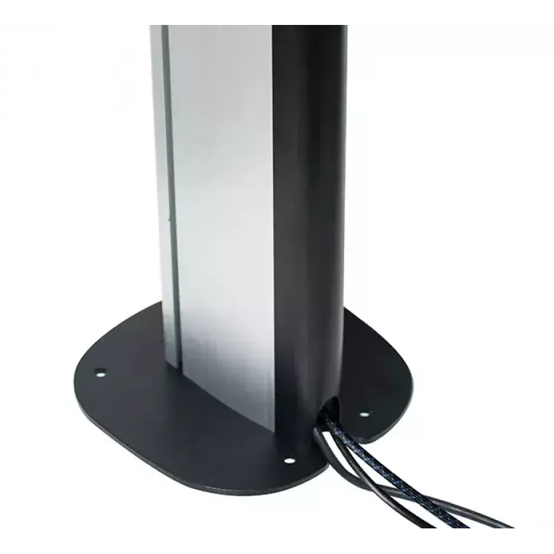 Bodenverschraubte Bodenplatte B-TECH SYSTEM X BT8380 für Bodenmontage, 240×240×6 mm, 200 kg, schwarz