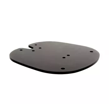 Bodenverschraubte Bodenplatte B-TECH SYSTEM X BT8380 für Bodenmontage, 240×240×6 mm, 200 kg, schwarz