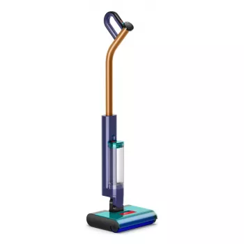 Elektrischer Besen Dyson Clean + Wash Hygiene — Akku, Trocken- & Nassreinigung, beutellos, 45 min Laufzeit, Blau/Kupfer