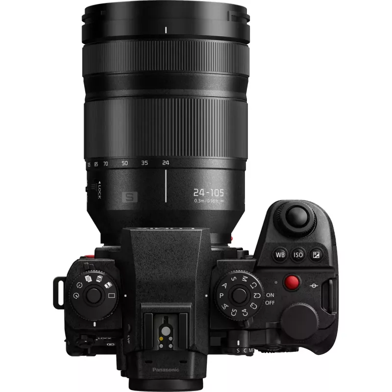 Spiegellose Kamera Panasonic Lumix DC-S1R II mit 24–105mm Objektiv, 47,3MP Vollformat