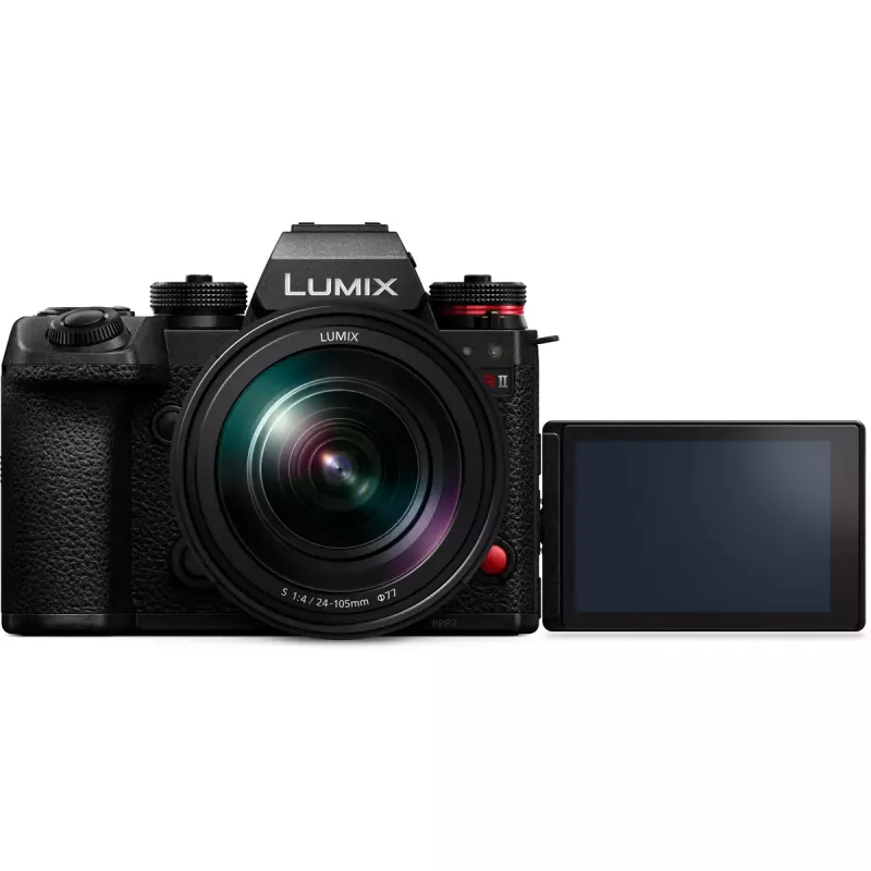 Spiegellose Kamera Panasonic Lumix DC-S1R II mit 24–105mm Objektiv, 47,3MP Vollformat