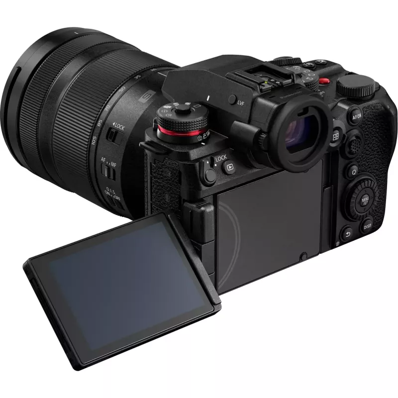 Spiegellose Kamera Panasonic Lumix DC-S1R II mit 24–105mm Objektiv, 47,3MP Vollformat