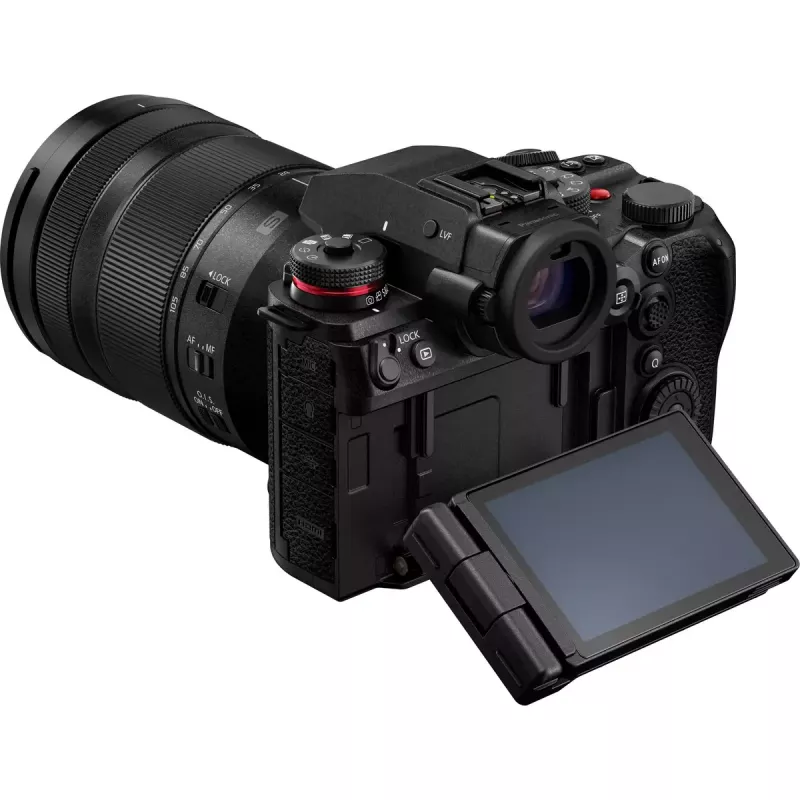 Spiegellose Kamera Panasonic Lumix DC-S1R II mit 24–105mm Objektiv, 47,3MP Vollformat