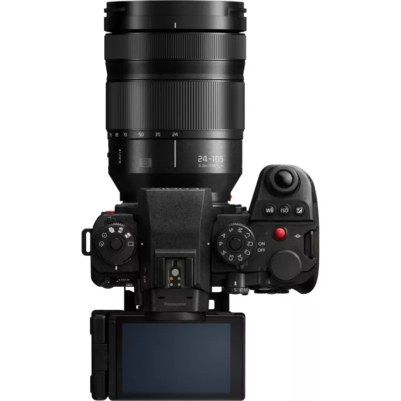 Spiegellose Kamera Panasonic Lumix DC-S1R II mit 24–105mm Objektiv, 47,3MP Vollformat