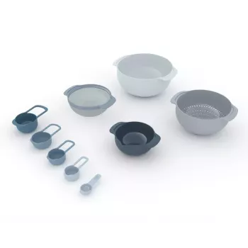 Set Joseph Joseph Nest stapelbar Blau Grau 4,5 L Schüssel 1,65 L Sieb