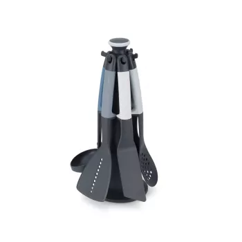 Joseph Joseph Elevate 6 Stück Blau Grau Hitzebeständiges Küchenutensilien-Set