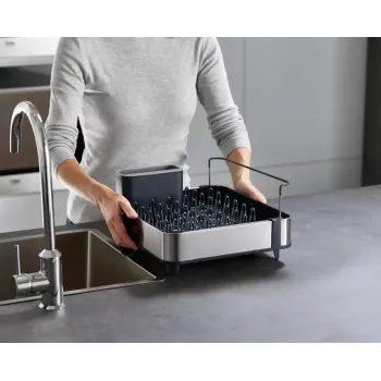 Abtropfgestell Joseph Joseph Extend Steel Erweiterbar Schwarz Edelstahl 527 mm