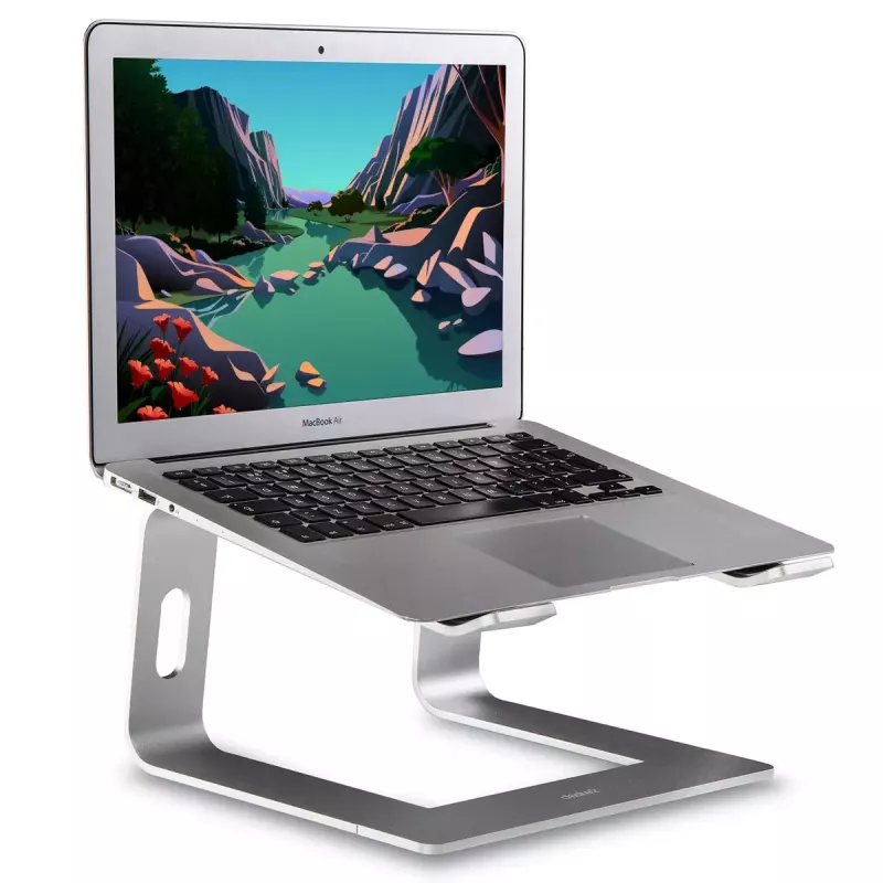 Laptopständer Desire2 Supreme Pro Silber für 43,9 cm (17,3 Zoll) Laptops, Aluminium, 127 mm Höhe, 254 mm Länge