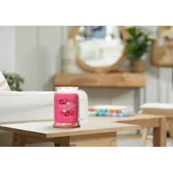 Wachskerze Yankee Candle Cylinder Raspberry Crimson — Höhe 157 mm, Durchmesser 93 mm, Gewicht 567 g, 1 Stück