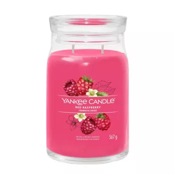 Wachskerze Yankee Candle Cylinder Raspberry Crimson — Höhe 157 mm, Durchmesser 93 mm, Gewicht 567 g, 1 Stück