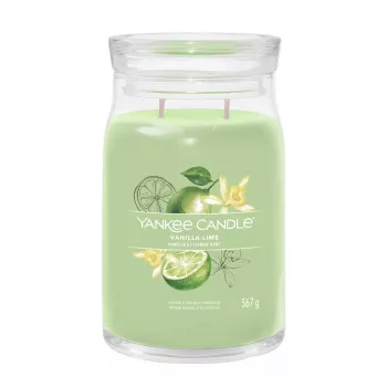 Wachskerze Yankee Candle Signature Limette Vanille Grün 1 Stück 157 mm 9,3 cm 567 g