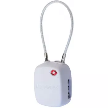 Gepäcktracker Boompods LOCK TSA TTSAWT Weiß – Bluetooth-Reisetracker mit TSA-zugelassener Schlosskompatibilität