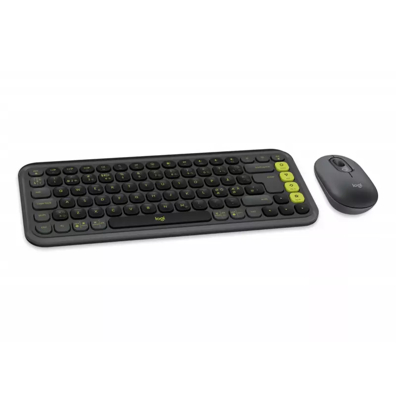 Tastatur-Maus-Kombination Logitech POP Icon QZERTY Bluetooth Mini Graphite Grün
