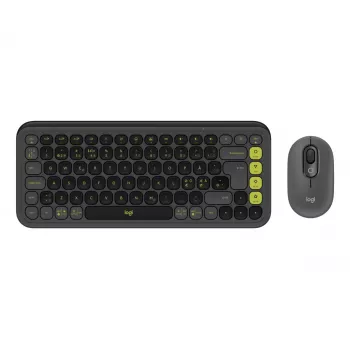 Tastatur-Maus-Kombination Logitech POP Icon QZERTY Bluetooth Mini Graphite Grün