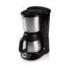 Filterkaffeemaschine Domo DO709K — halbautomatisch, 1 L Wassertank, 8-Tassen-Kanne, LCD, Edelstahl/Schwarz