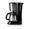Filterkaffeemaschine Domo DO709K — halbautomatisch, 1 L Wassertank, 8-Tassen-Kanne, LCD, Edelstahl/Schwarz