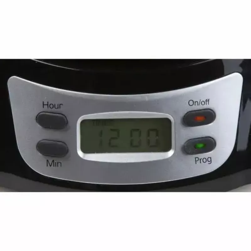 Filterkaffeemaschine Domo DO709K — halbautomatisch, 1 L Wassertank, 8-Tassen-Kanne, LCD, Edelstahl/Schwarz