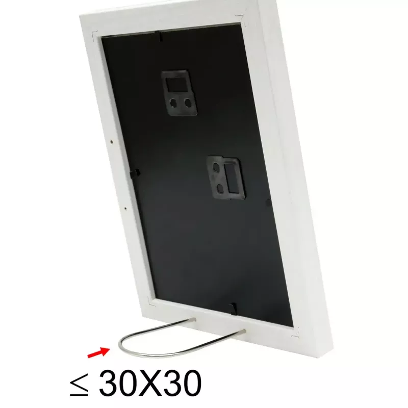 Einzelbilderrahmen Deknudt S66KF1 P1 Weiß MDF Glas Holz 30x40
