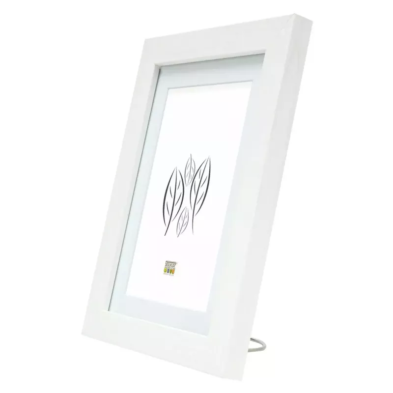 Einzelbilderrahmen Deknudt S66KF1 P1 Weiß MDF Glas Holz 30x40