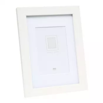 Einzelbilderrahmen Deknudt S66KF1 P1 Weiß MDF Glas Holz 30x40