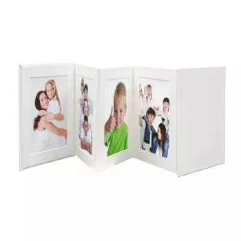 Fotoalbum Deknudt Leporello Weiß 8 Blätter 10 x 15 cm